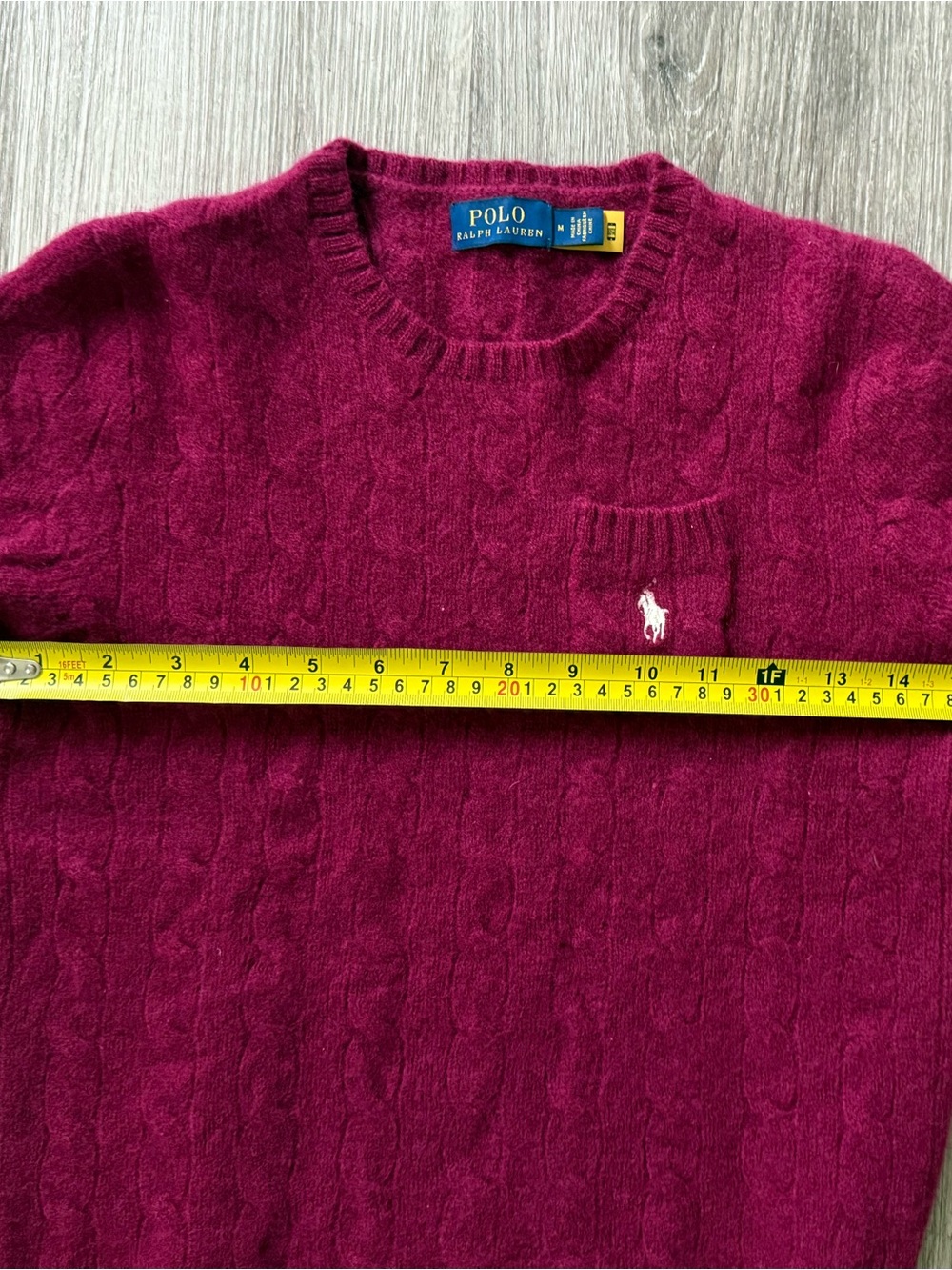 Polo Ralph Lauren Wool Cashmere Cable Knit Short Sleeve Sweater - Picture 3 of 6